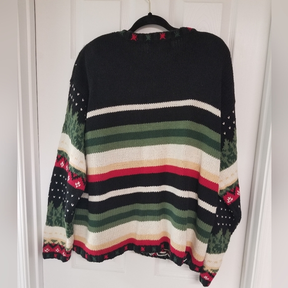 Christmas Ugly Sweater Cardigan Sz 22/24 - Picture 4 of 16